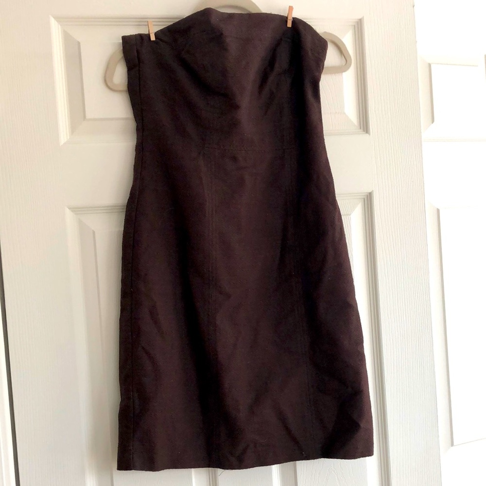 Brown strapless dress. Size 2